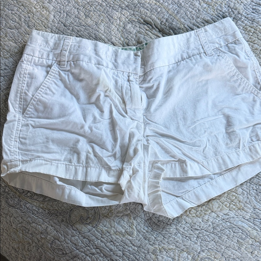 J. Crew High Waist White Shorts